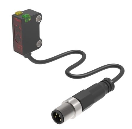 RS PRO Retroreflective Photoelectric Sensor, Cylindrical Sensor, 10 cm Detection Range [0]; 254-3729