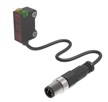 RS PRO Retroreflective Photoelectric Sensor, Cylindrical Sensor, 10 cm Detection Range [0]; 254-3731