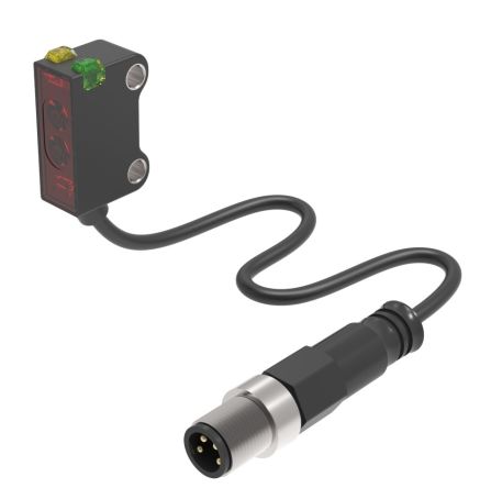 RS PRO Retroreflective Photoelectric Sensor, Cylindrical Sensor, 10 cm Detection Range [0]; 254-3733