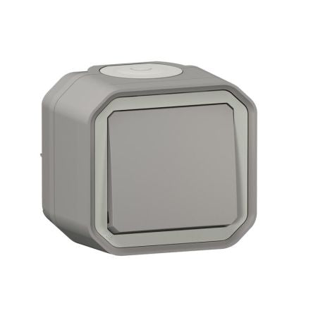 Legrand Grey Push Button Light Switch, 1 Way [070001]; 254-4054