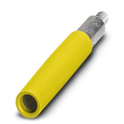 Phoenix Contact Yellow Test Connector Adapter With Brass contacts - Socket Size: 3mm [3026405]; 254-4843