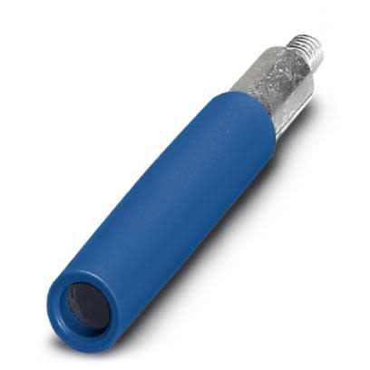 Phoenix Contact Blue Test Connector Adapter With Brass contacts - Socket Size: 3mm [3026434]; 254-4844