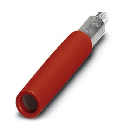 Phoenix Contact Red Test Connector Adapter With Brass contacts - Socket Size: 4.1mm [3026719]; 254-4847