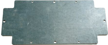 Rose Galvanised Steel Mounting Plate, 2mm H, 341mm W, 340mm L for Use with Polyester Standard Enclosures 02.363609 [10011118]; 254-5122