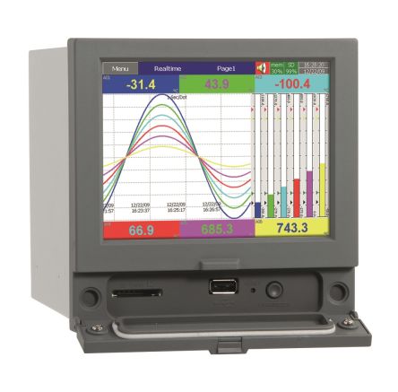 Pyro Controle 6 Input Channels, 0 Output Channels, Graphical Chart Recorder Measures Humidity, Temperature [LR00204-000]; 254-5604