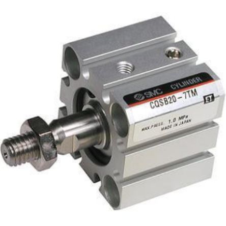SMC Pneumatic Compact Cylinder - 12mm Bore, 10mm Stroke, CQS Series [CDQSB12-10TM]; 254-6111