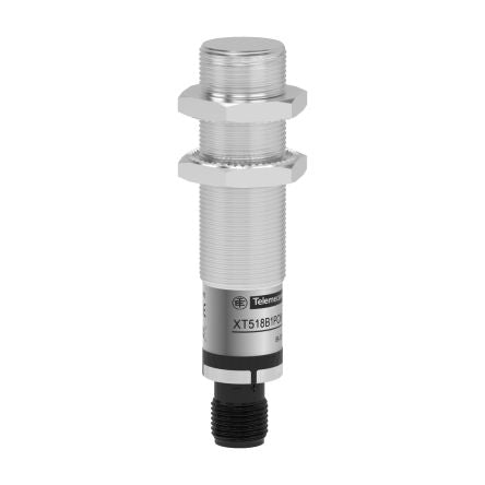 Telemecanique Sensors Capacitive Threaded Barrel Proximity Sensor, M18, 5 mm Detection, PNP NO+NC, 24 V dc [XT518B1PCM12]; 254-6444