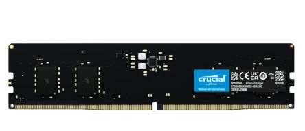 Crucial 8 GB DDR5 Desktop RAM, 4800MHz, UDIMM [CT8G48C40U5]; 254-6625
