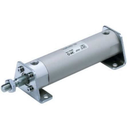 SMC Pneumatic Piston Rod Cylinder - 20mm Bore, 100mm Stroke, CG1-Z Series, Double Acting [CDG1KBN20-100Z]; 254-6799