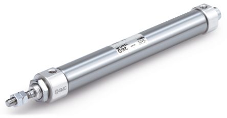 SMC Pneumatic Piston Rod Cylinder - 16mm Bore, 45mm Stroke, CJ2-Z Series, Double Acting [CDJ2D16-45Z-B]; 254-6825