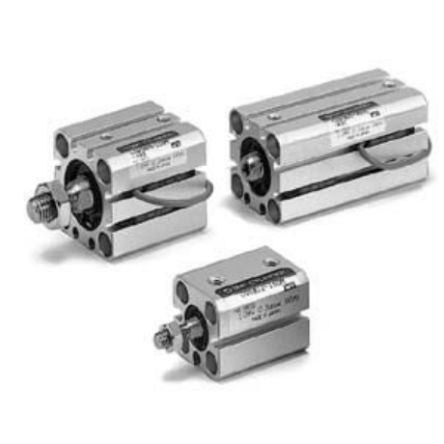 SMC Pneumatic Compact Cylinder - 25mm Bore, 25mm Stroke, CQS Series, Double Acting [CQSB25-25D]; 254-7162