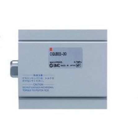 SMC Pneumatic Compact Cylinder - 25mm Bore, 15mm Stroke, CQU Series, Double Acting [CQUB25-15]; 254-7167