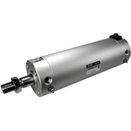 SMC Pneumatic Piston Rod Cylinder - 63mm Bore, 100mm Stroke, CBG1 Series, Double Acting [CBG1BN63-100-HL]; 254-7376