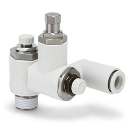 SMC ASQ Series Tube Flow Controller, G 1/2 Inlet Port, R1/8in Tube Inlet Port x 10mm Tube Outlet Port [ASQ630F-04-10S]; 254-8181