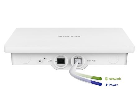 D-Link Wireless AC1200 Wave 2 Dual-Band Outdoor PoE Access Point 2 Port Wireless Access Point, 802.11ac, 10/100 [DAP-3666]; 254-9986