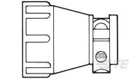 TE Connectivity Thermoplastic cable clamp, 28.57mm Max. Bundle [1-206070-1]; 255-0596