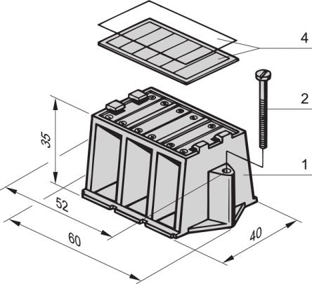 nVent SCHROFF Mounting Bracket for Use with Busbars, 4 Piece(s) [20100-029]; 255-0708