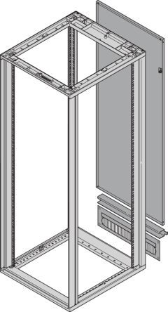 nVent SCHROFF Rear Panel, 733 (H) x 553 (W)mm [25230-430]; 255-0820