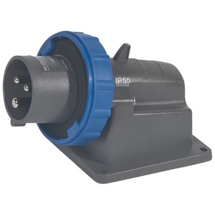 Legrand 2P + E Power Connector Plug, Rated At 16A, 200 → 250 V [051186]; 255-2224