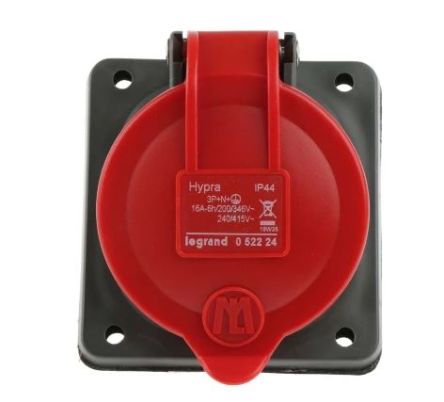 Legrand IP44, IP55 3P + N + E Socket Socket, Rated At 63A, 380 → 415 V [053801]; 255-2243