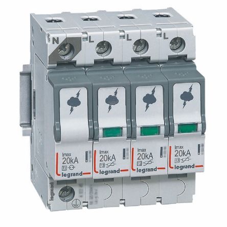 Legrand Surge Protection Device 415 V Maximum Voltage Rating 20kA Maximum Surge Current Surge Protective Device [412225]; 255-2332