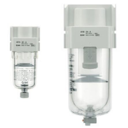 SMC AF50 series 5μm G 3/4 0.1MPa to 1 Mpa Pneumatic Filter 12500L/min max with Manual drain [AF50-F10-A]; 255-2362