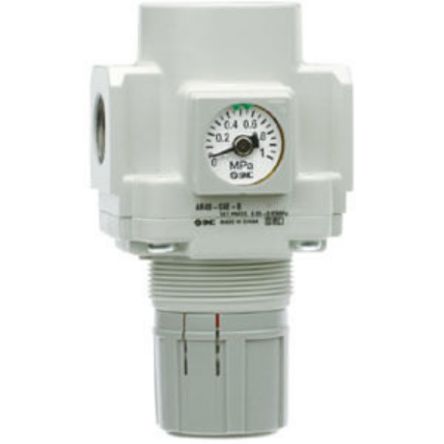 SMC G 1/4 Pneumatic Regulator - 0.5bar to 7bar, 10bar max. input [AR20-F02E-1-B]; 255-2383
