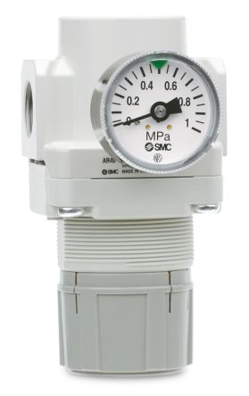 SMC G 1/4 Pneumatic Regulator - 0.05bar to 4bar, 7bar max. input [ARP20K-F02E]; 255-2442