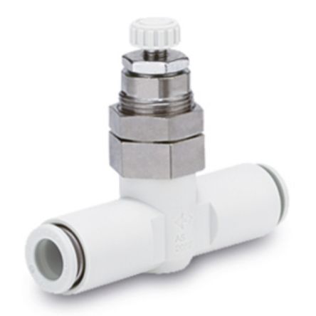 SMC AS Series Speed Controller, 6mm Tube Inlet Port x 6mm Tube Outlet Port [AS2001F-06-3]; 255-2460