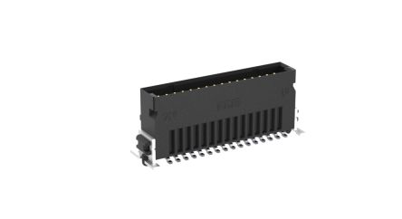 ERNI SMC Series Vertical Surface PCB Header, 32 Contact(s), 1.27 mm Pitch, 2 Row(s), Shrouded [254416 / 254416-E]; 255-2956