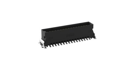 ERNI SMC Series Vertical Surface PCB Header, 32 Contact(s), 1.27 mm Pitch, 2 Row(s), Shrouded [254589 / 254589-E]; 255-2964