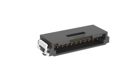 ERNI MiniBridge Series Right Angle Surface PCB Header, 10 Contact(s), 1.27 mm Pitch, 1 Row(s), Shrouded [474812 / 474812-E]; 255-2996