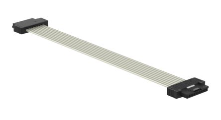 ERNI 8 Series Ribbon Cable Assembly, 100mm Length, SFX IDC to SFX IDC [839022 / 839022-E]; 255-2998