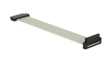 ERNI 12 Series Ribbon Cable Assembly, 200mm Length, SFX IDC to AFU IDC [839178 / 839178-E]; 255-3003
