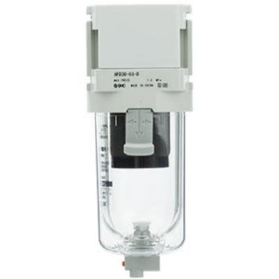 SMC AFD-D Series series 5μm G 1/2 0.1MPa to 10 bar Pneumatic Filter 600L/min max with Auto drain [AFD40-F04D-D]; 255-3260