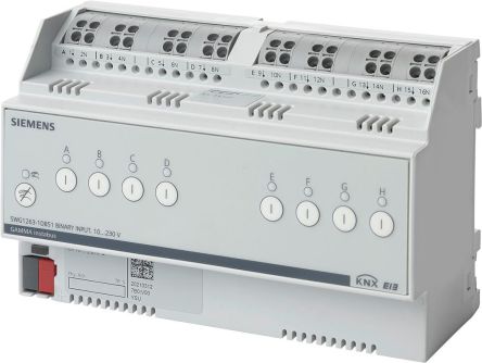 Siemens N 263D51 Series PLC I/O Module for Use with KNX, Binary [N 263D51 / 5WG1263-1DB51]; 255-3697
