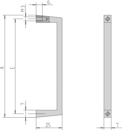 nVent SCHROFF Handle Front Handle for Use with Chassis, Front Panels, Subracks [10501-002]; 255-3882