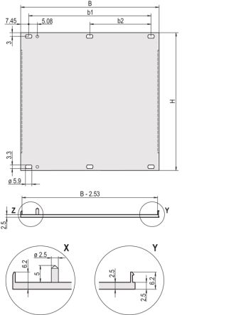 nVent SCHROFF Front Panel, 3U, 42HP [20848-047]; 255-3898