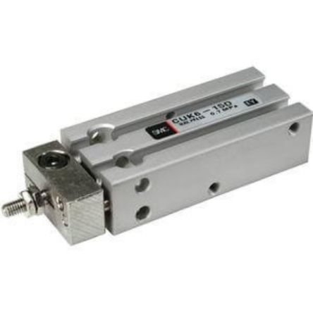 SMC Pneumatic Piston Rod Cylinder - 6mm Bore, 30mm Stroke, CU Series, Double Acting [CDUK6-30D]; 255-4210