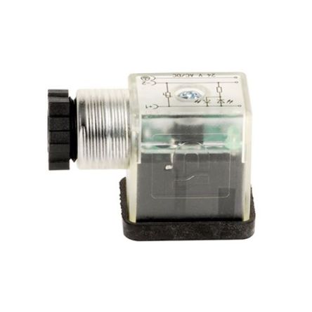 EMERSON ? ASCO 2P+E DIN 43650, Female DIN 43650 Solenoid Connector, 24 V Voltage [88122405]; 255-6131