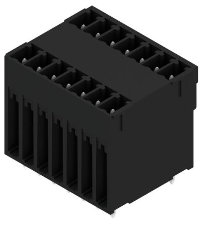 Weidmuller, SCD-THR Male PCB Header, 3.81mm Pitch, 14 Way, 2 Row [1031010000]; 255-8137