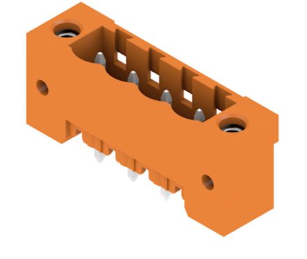 Weidmuller, 5.08mm Pitch, SL 5.08HC/04/180F 3.2SN OR BX, 4 Way, Pluggable Terminal Block, Header, PCB Mount, 1147200000 [1147200000]; 255-8146