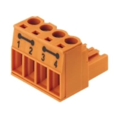 Weidmuller Female PCB Header, 5.08mm Pitch, 4 Way, 1 Row [1839770000]; 255-8245