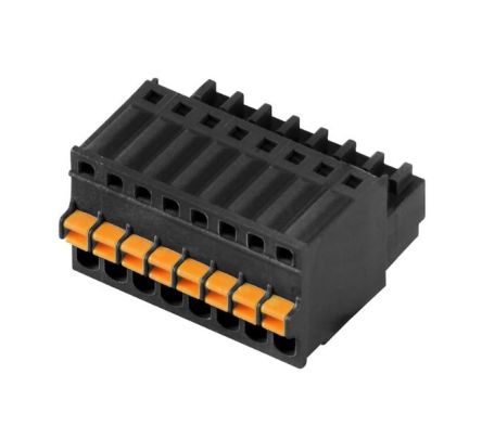 Weidmuller, 2.5mm Pitch, 4 Way, Pluggable Terminal Block, Plug, PCB, 2439670000 [2439670000]; 255-8308