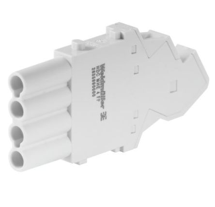 Weidmuller Heavy Duty Power Connector Module, 16A, Female, ModuPlug Series, 4 Contacts [2635990000]; 255-8332