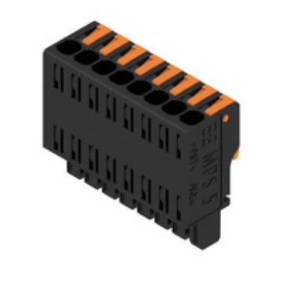 Weidmuller, 5mm Pitch, 8 Way, Pluggable Terminal Block, Plug, PCB Mount, 2741620000 [2741620000]; 255-8399