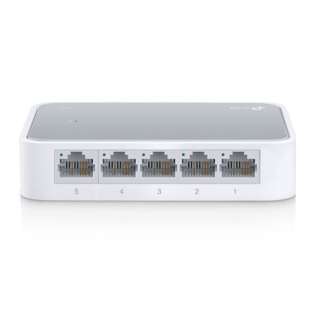TP-Link Unmanaged 5 Port Ethernet Switch, Type G - British 3-Pin [TL-SF1005D]; 255-8432