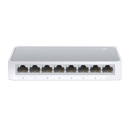 TP-Link Unmanaged 8 Port Ethernet Switch, Type G - British 3-Pin [TL-SF1008D]; 255-8433