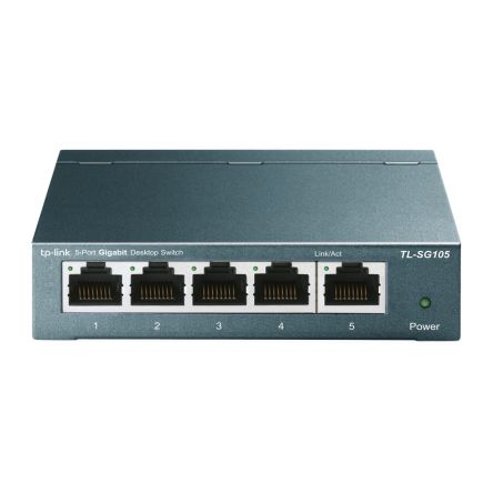 TP-Link Unmanaged 5 Port Ethernet Switch, Type G - British 3-Pin [TL-SG105]; 255-8442