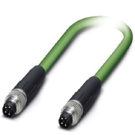 Phoenix Contact, 500mm Cat5, Green M8 to Male M8 Male, Shielded Shielded, Terminated [1402448]; 255-8503